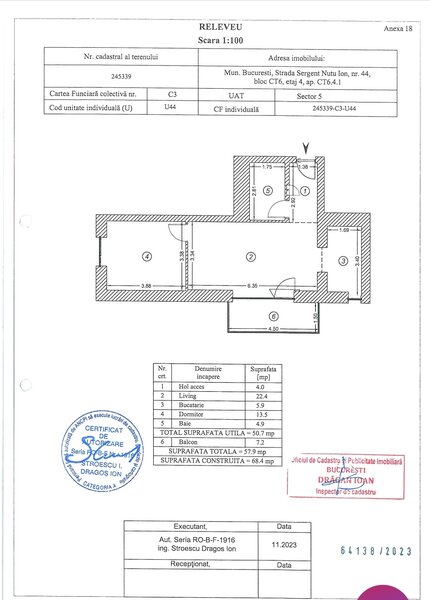 Cotroceni, Razoare, Sebastian, 13 Septembrie 2 camere, nou, parcare inclusa
